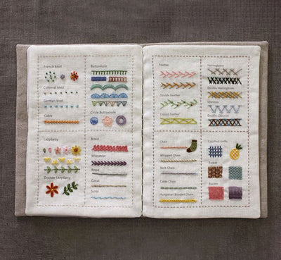 DIY Stickbuch „Stitch Book“ | 86 Stickstiche lernen | 7 Stoffseiten | Für Anfänger & Profis