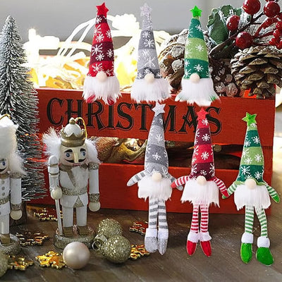 Weihnachtswichtel mit LED Licht | Handgefertigte Dekofigur | Nordisches Design