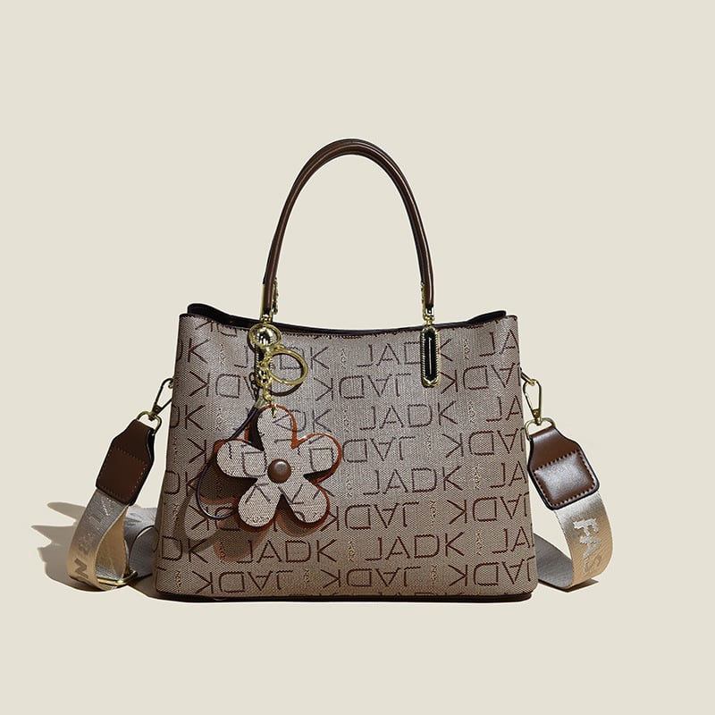 Vintage Handtasche für Damen | Blumendruck | PU-Leder