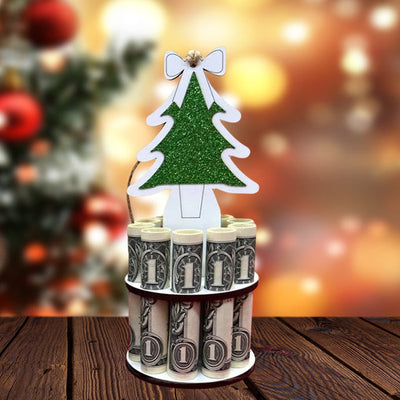 Weihnachts Geldhalter Anhänger | Holz Ornament zum Aufhängen | Kreatives Geschenk für Kinder