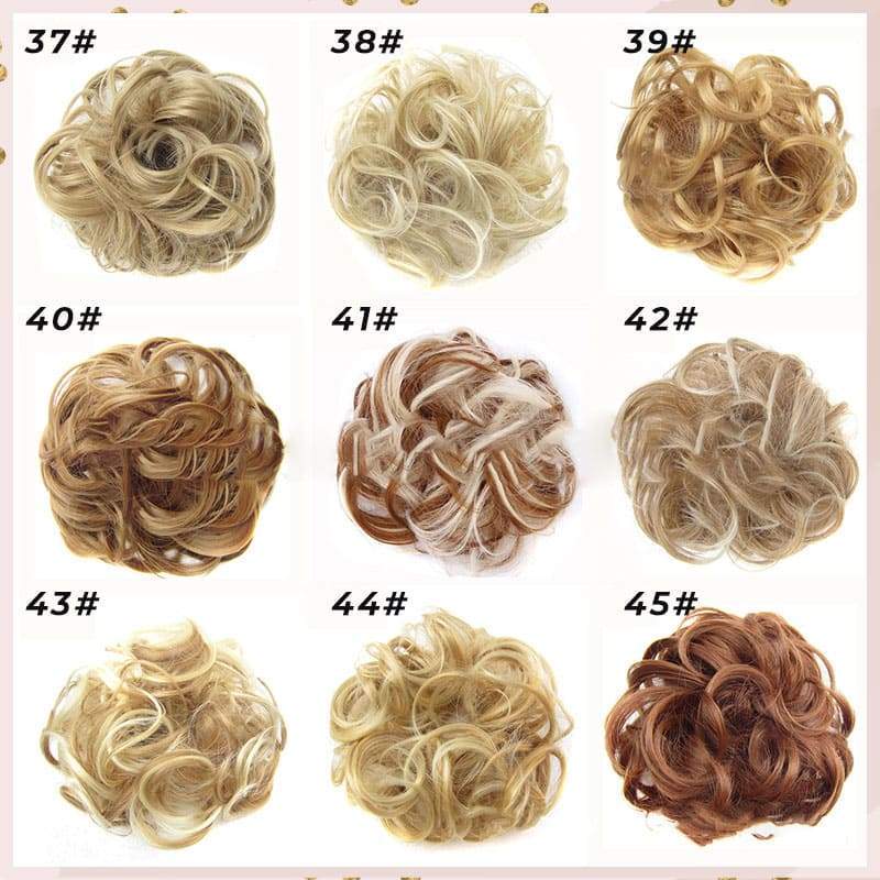 Haar Dutt Gummi | Messy Bun Erweiterung | Natürliches Aussehen | 74 Farben