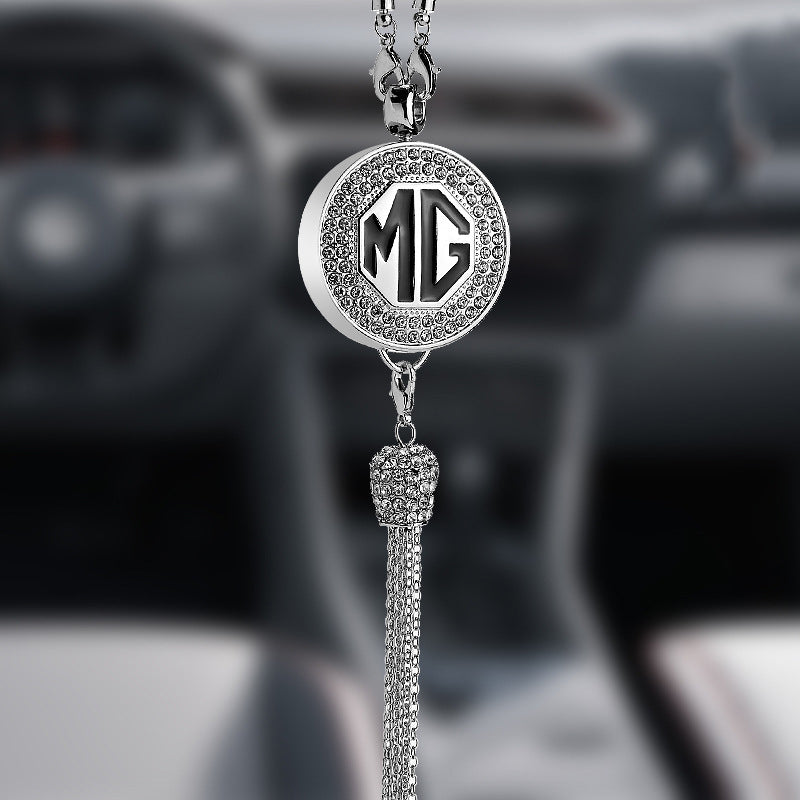 Auto-Logo Parfüm-Anhänger | Kristall & Zinklegierung | Funkelnde Dekoration & Geschenkidee
