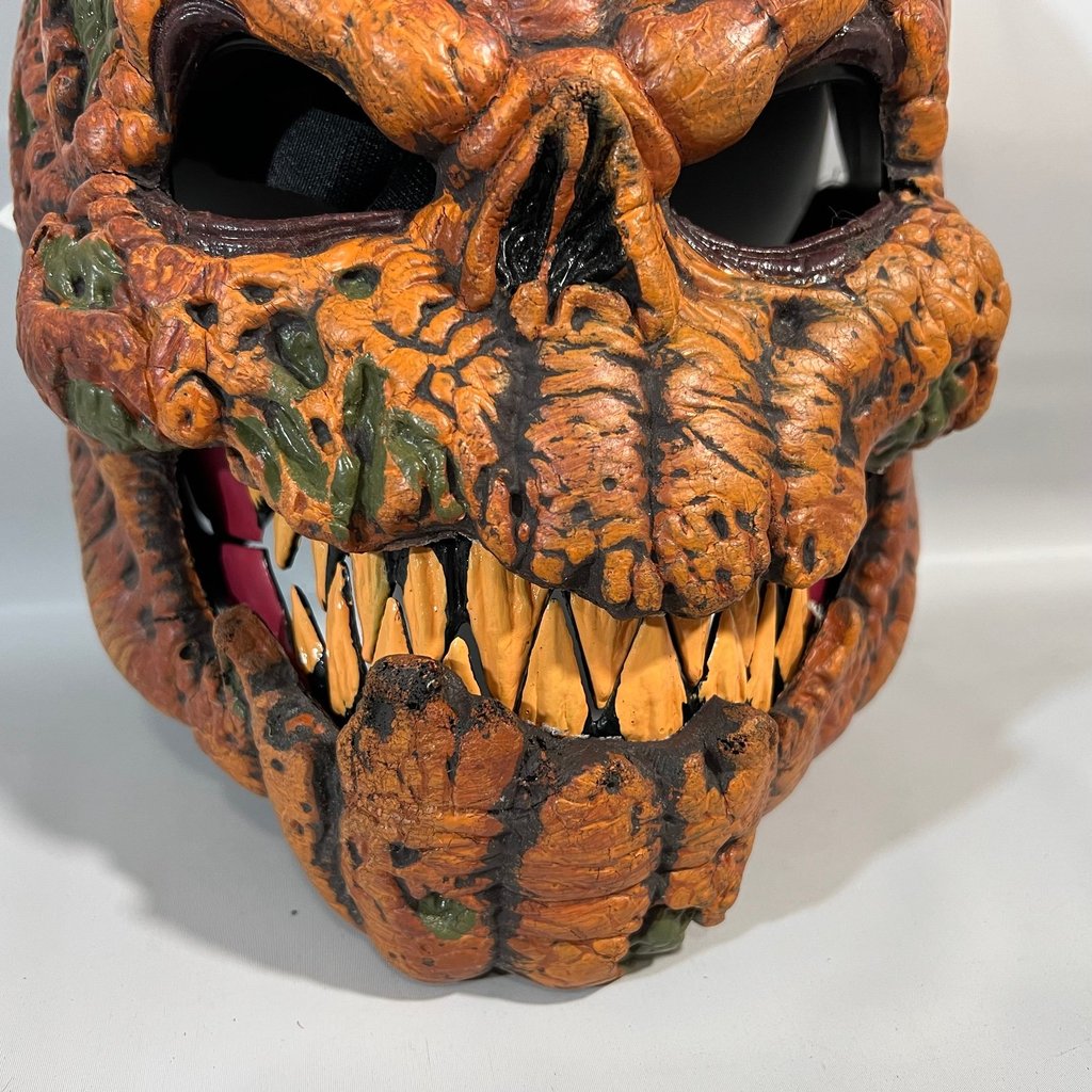 Halloween Kürbis Maske mit Anti-Bewegung | Dunkle Ernte Überkopfmaske | Beweglicher Mund & Gruseldesign | Komfortabel