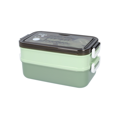 Lunchbox mit Suppenschale | Bento Box Grün | Auslaufsicher & BPA-frei | Mit Besteck & Fächern | Für Kinder & Erwachsene