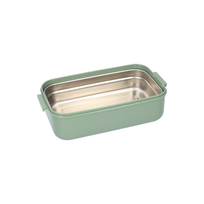 Lunchbox mit Suppenschale | Bento Box Grün | Auslaufsicher & BPA-frei | Mit Besteck & Fächern | Für Kinder & Erwachsene