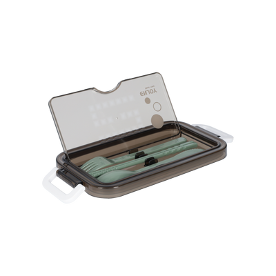 Lunchbox mit Suppenschale | Bento Box Grün | Auslaufsicher & BPA-frei | Mit Besteck & Fächern | Für Kinder & Erwachsene