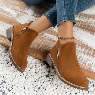 Damen Stiefeletten | Dicke Rutschfeste Sohle | Gepolsterte Innensohle | Alltag & Freizeit