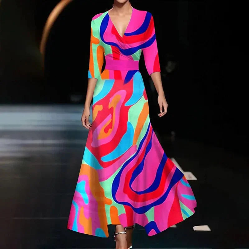 Alma | Elegantes Ärmel Design Damenkleid