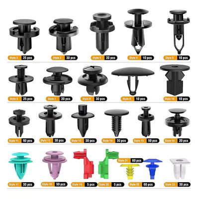 Auto Befestigungsclips Set | Nylon Clips mit Werkzeug | Universal für Stoßstangen & Türverkleidung
