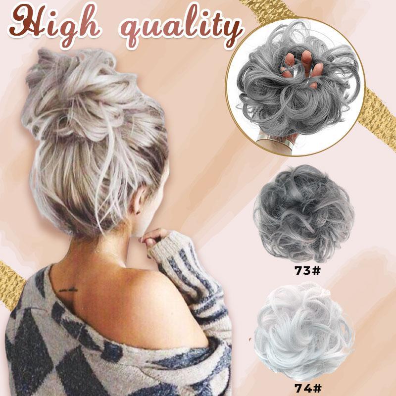 Haar Dutt Gummi | Messy Bun Erweiterung | Natürliches Aussehen | 74 Farben
