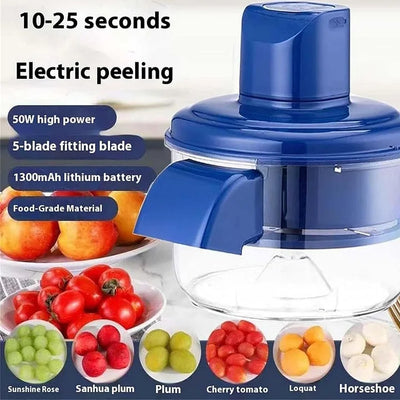 Automatischer Obstschäler | Wiederaufladbar | 50W Motor | Edelstahlklinge