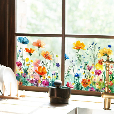 1+1 Gratis | FloralesAbziehbild™ Charmante Fensterdekoration