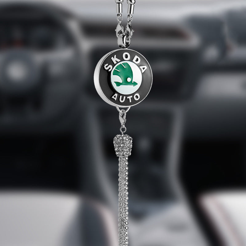 Auto-Logo Parfüm-Anhänger | Kristall & Zinklegierung | Funkelnde Dekoration & Geschenkidee