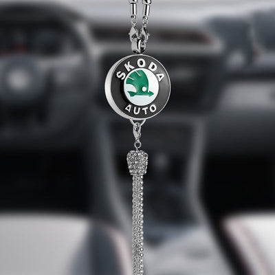 Auto-Logo Parfüm-Anhänger | Kristall & Zinklegierung | Funkelnde Dekoration & Geschenkidee