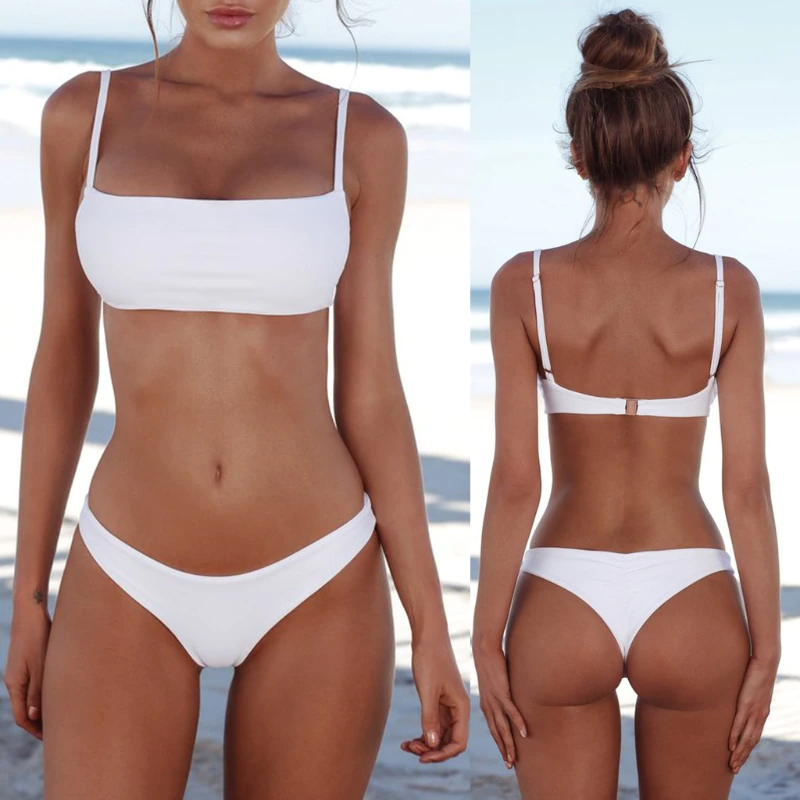 Damen Bikini Set | Push-Up Cups | Brazilian Slip | Sexy Strandlook