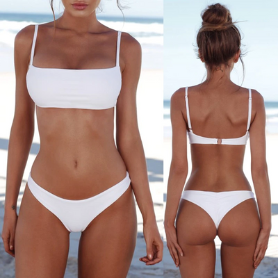 Damen Bikini Set | Push-Up Cups | Brazilian Slip | Sexy Strandlook