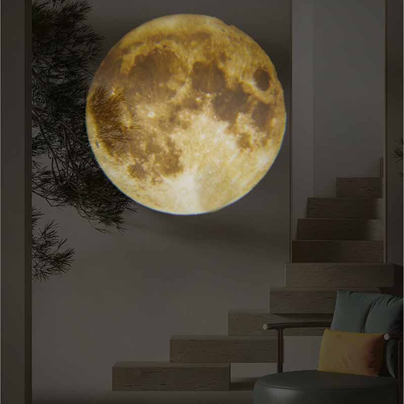 LED Projektorlampe Erde & Mond | Atmosphärenlicht mit Projektion | Mehrfarbig & Energiesparend