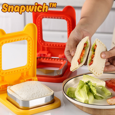 Sandwich Schneider & Presse | Ohne Kruste | Kompakter Küchenhelfer für Lunchbox & Snacks | BPA-frei & Kindersicher