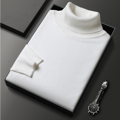 Herren Rollkragenpullover | Premium Kaschmir-Mix | Einfarbig | Weich & Warm