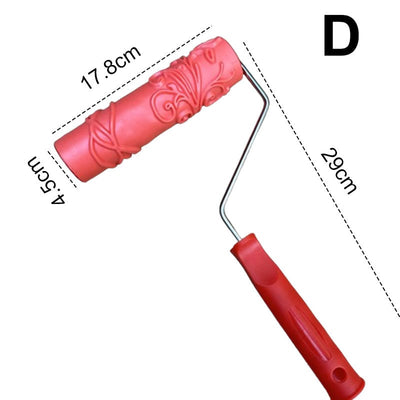 Struktur-Prägemuster Farbroller | Wanddekoration | Gummiwalze mit Griff 29cm