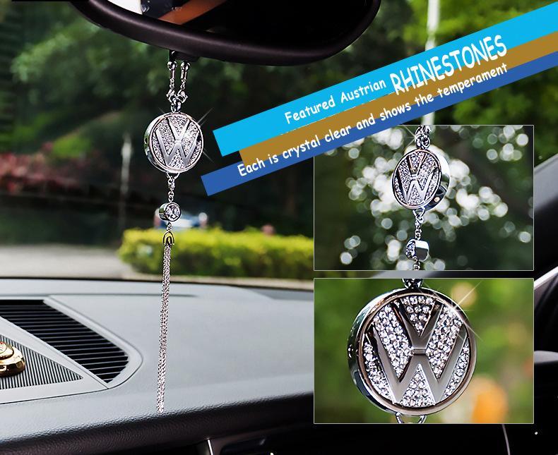 Auto-Logo Parfüm-Anhänger | Kristall & Zinklegierung | Funkelnde Dekoration & Geschenkidee