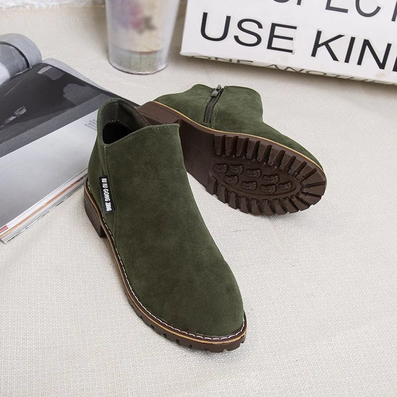 Damen Stiefeletten | Dicke Rutschfeste Sohle | Gepolsterte Innensohle | Alltag & Freizeit