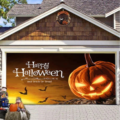 Halloween Garagentor Dekoration | Wetterfest | Langlebiges Polyester | Verschiedene Größen