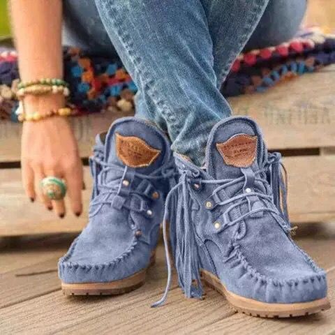 Damen Stiefeletten | Retro-Design | Weiches Wildleder-Finish | Bequeme Innensohle & Stützende Passform