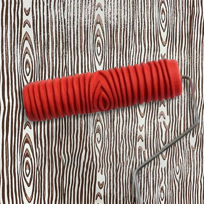 Struktur-Prägemuster Farbroller | Wanddekoration | Gummiwalze mit Griff 29cm