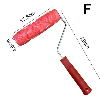 Struktur-Prägemuster Farbroller | Wanddekoration | Gummiwalze mit Griff 29cm