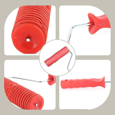 Struktur-Prägemuster Farbroller | Wanddekoration | Gummiwalze mit Griff 29cm