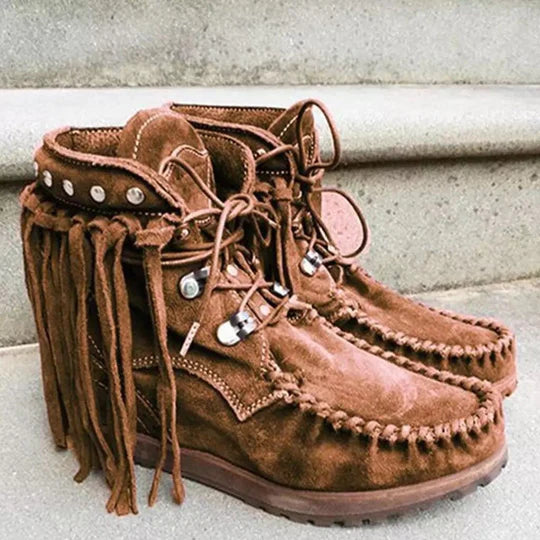 Damen Stiefeletten | Retro-Design | Weiches Wildleder-Finish | Bequeme Innensohle & Stützende Passform