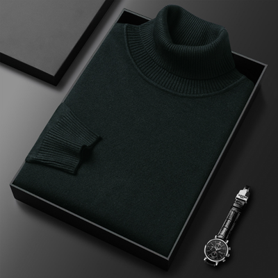 Herren Rollkragenpullover | Premium Kaschmir-Mix | Einfarbig | Weich & Warm
