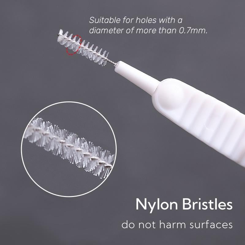 2+1 Gratis | Präzisions-Reinigungsbürsten Set |  Nylonborsten & Edelstahlspitzen | Für Fugen, Duschkopf & Ecken