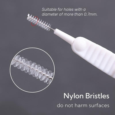 2+1 Gratis | Präzisions-Reinigungsbürsten Set |  Nylonborsten & Edelstahlspitzen | Für Fugen, Duschkopf & Ecken