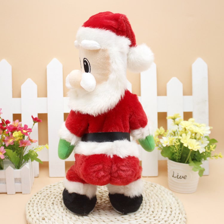 Tanzender & Singender Weihnachtsmann | Bewegliche Santa Figur mit Musik | Lustige Weihnachtsdekoration & Geschenkidee