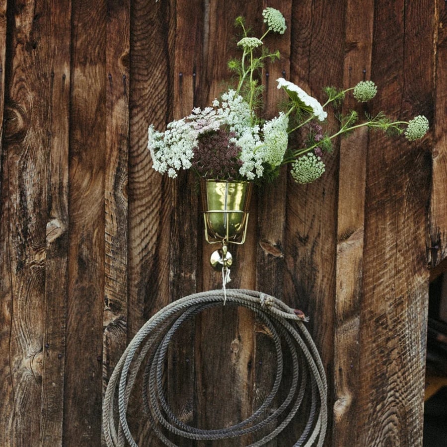 Wandgefäß im Vintage-Stil | Handgefertigt | Messing oder Nickel | Vielseitige Aufbewahrung