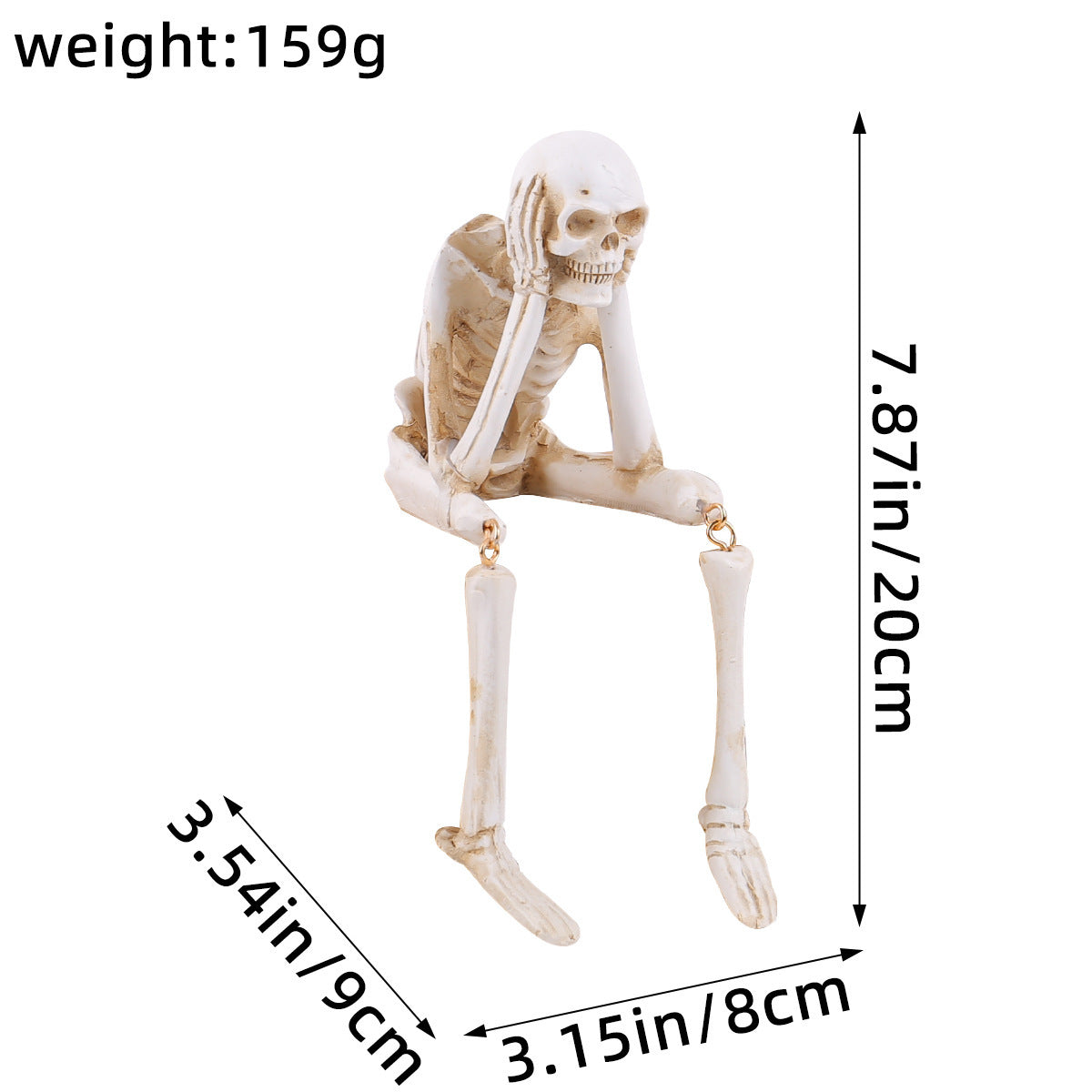 BoneChill™ 3er-Set gruseliger Skelett-Ornamente für Halloween