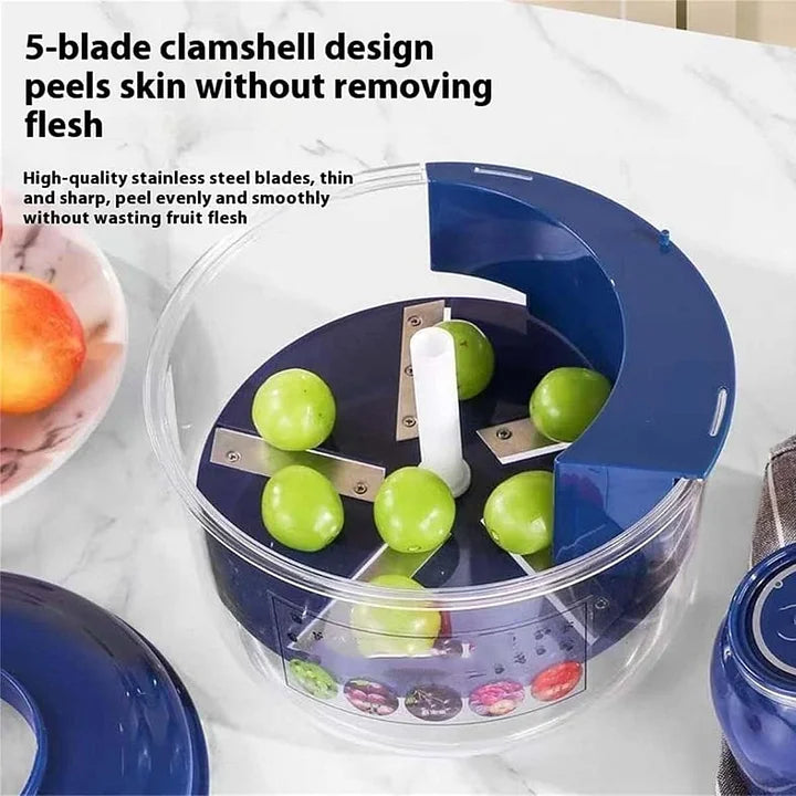 Automatischer Obstschäler | Wiederaufladbar | 50W Motor | Edelstahlklinge
