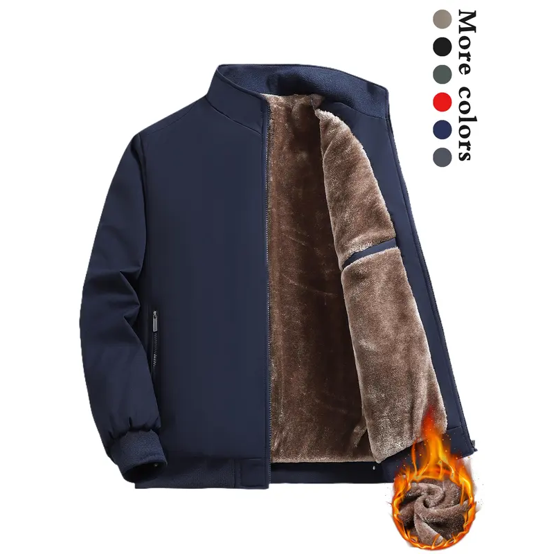 Herren Übergangsjacke | Stehkragen & Revers | Warm Gefüttert | Winddicht