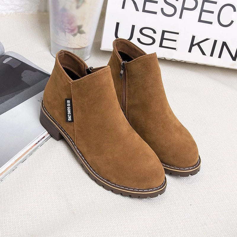 Damen Stiefeletten | Dicke Rutschfeste Sohle | Gepolsterte Innensohle | Alltag & Freizeit