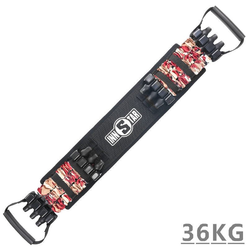 Widerstandsband & Stangenset | Tragbar & Leicht | Bis 120 kg Widerstand | Für Krafttraining & Fitness