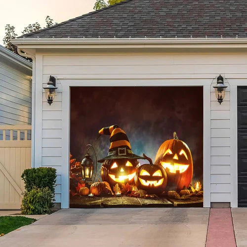 Halloween Garagentor Dekoration | Wetterfest | Langlebiges Polyester | Verschiedene Größen
