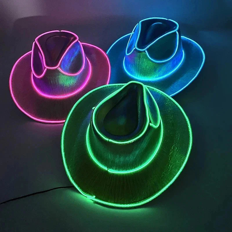 LED Partyhut | Leuchtender Hut mit Neonlichtern | Mehrere Lichtmodi & Einheitsgröße