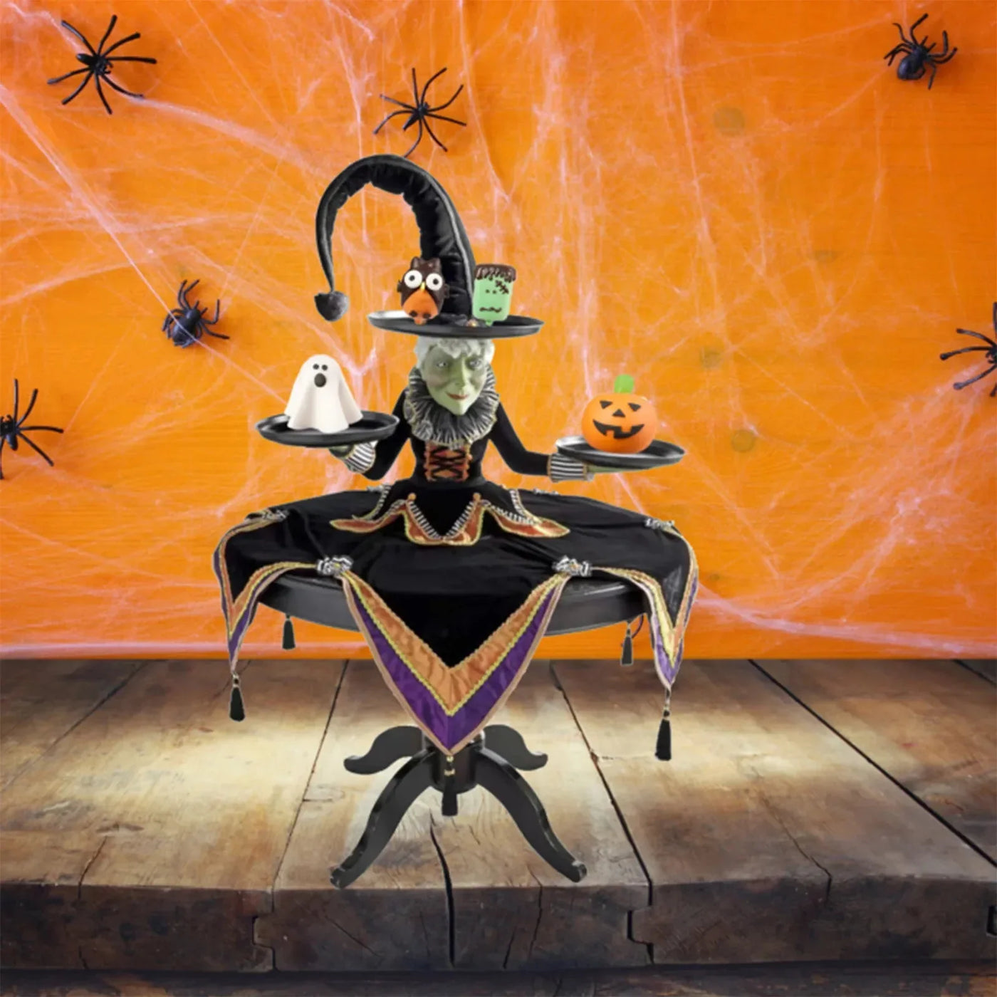 Halloween Hexenfigur | Dekoration mit Zauberhaften Details | Wiederverwendbar & Platzsparend