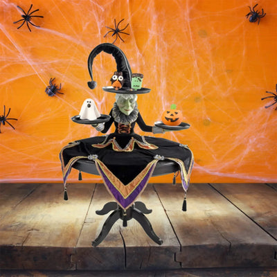 Halloween Hexenfigur | Dekoration mit Zauberhaften Details | Wiederverwendbar & Platzsparend