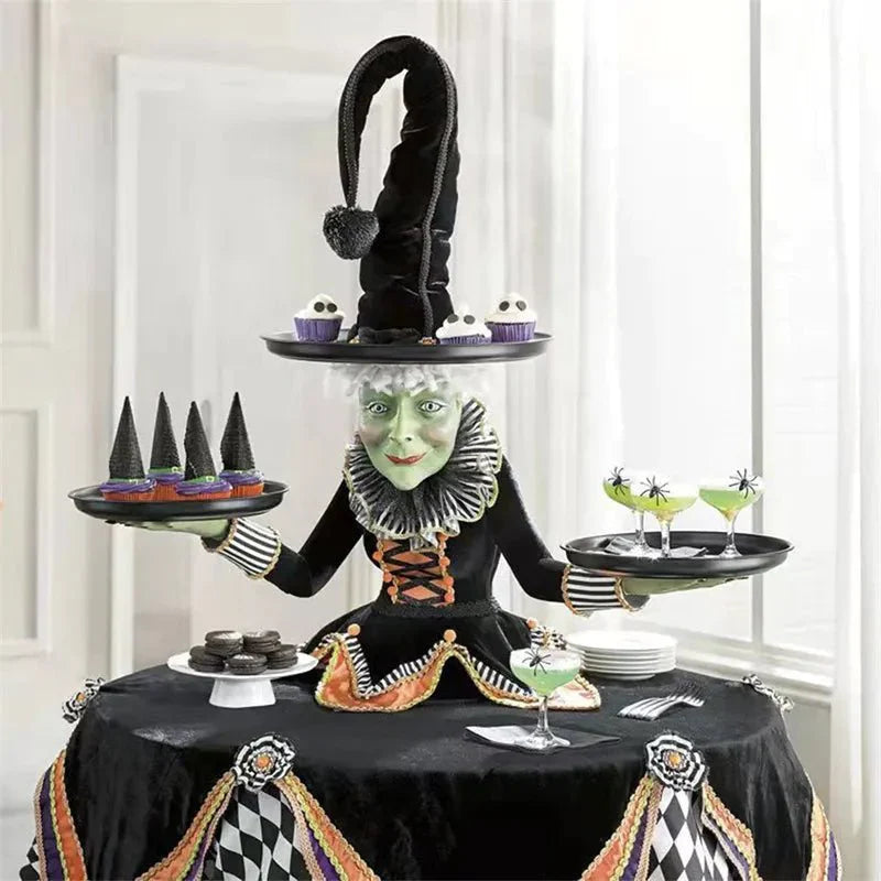 Halloween Hexenfigur | Dekoration mit Zauberhaften Details | Wiederverwendbar & Platzsparend
