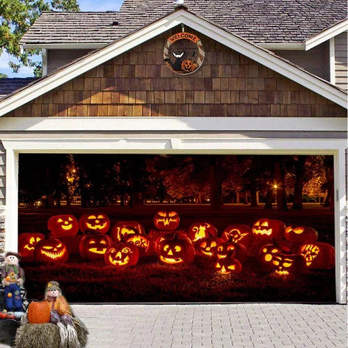 Halloween Garagentor Dekoration | Wetterfest | Langlebiges Polyester | Verschiedene Größen