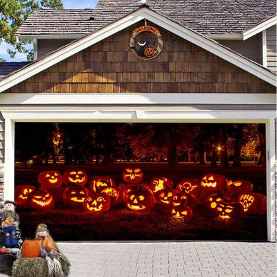 Halloween Garagentor Dekoration | Wetterfest | Langlebiges Polyester | Verschiedene Größen