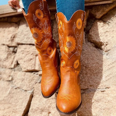 "Stella" Lässige Cowboy Boots